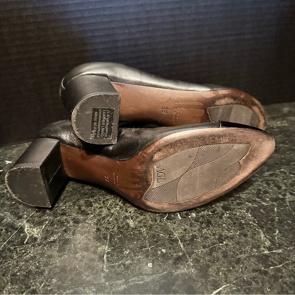 AGL Classic Cap Toe Leather Pump Heel Made In Italy $300+ Atilio Gusti Leombruni - Picture 10 of 10